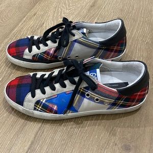 Golden Goose superstar tartan plaid sneaker